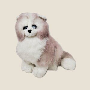 Vintage Russ Berrie Lavender and white Himalayan Cat Plush Animal Toy #7904